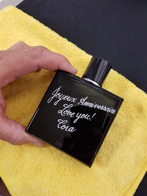 engraved perfume bottle for him.